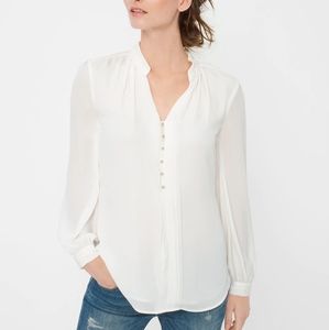 NWT Sheer Sleeve Woven Blouse
